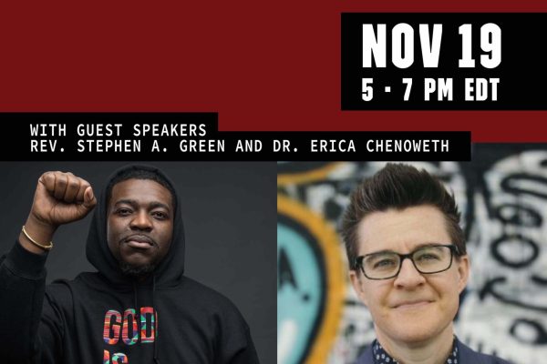 Poster for Good Trouble Lab: A non-violent direct action teach-in open to all students of social justice