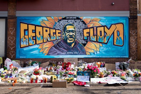 George Floyd mural and memorial Summer 2020
