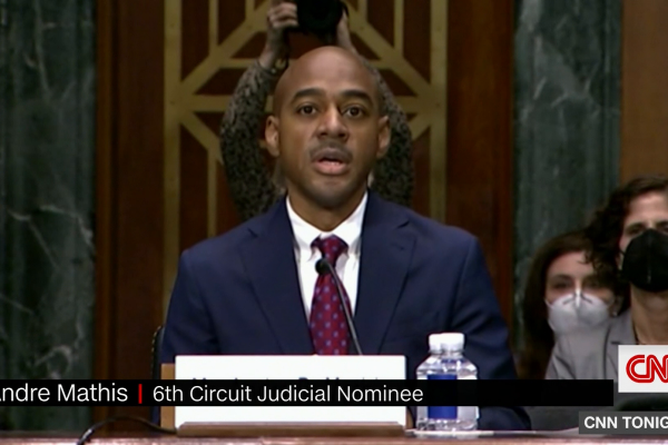 Andre Mathias testifying in Congress