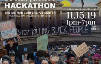 Poster for Inaugural Social Justice Hackathon on November 15th, 2019.
